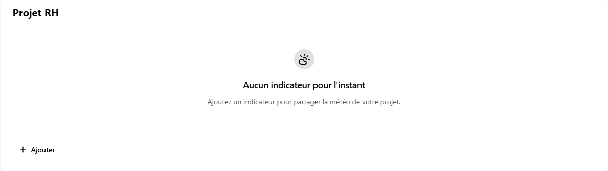 Sans indicateur : l'état vide, visible en mode édition seulement