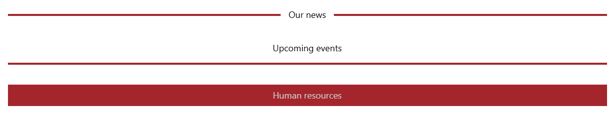 The three text positions: Between, Above and Inside