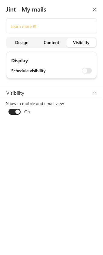The Visibility tab